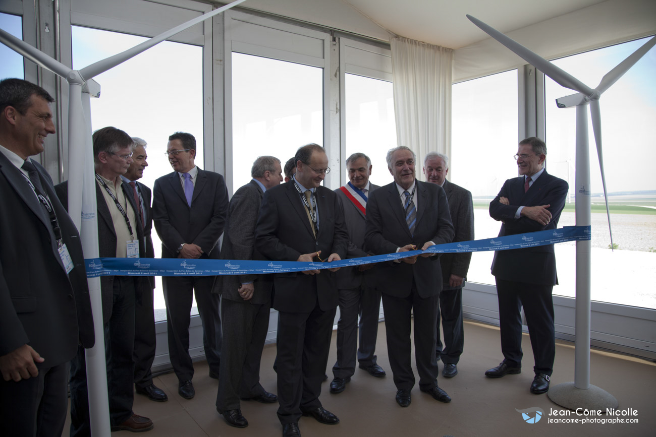 Reportage évènementiel et studio photocall et exposition évènementielle pour inauguration pour Eole Génération, maitre d'oeuvre sur parcs éoliens