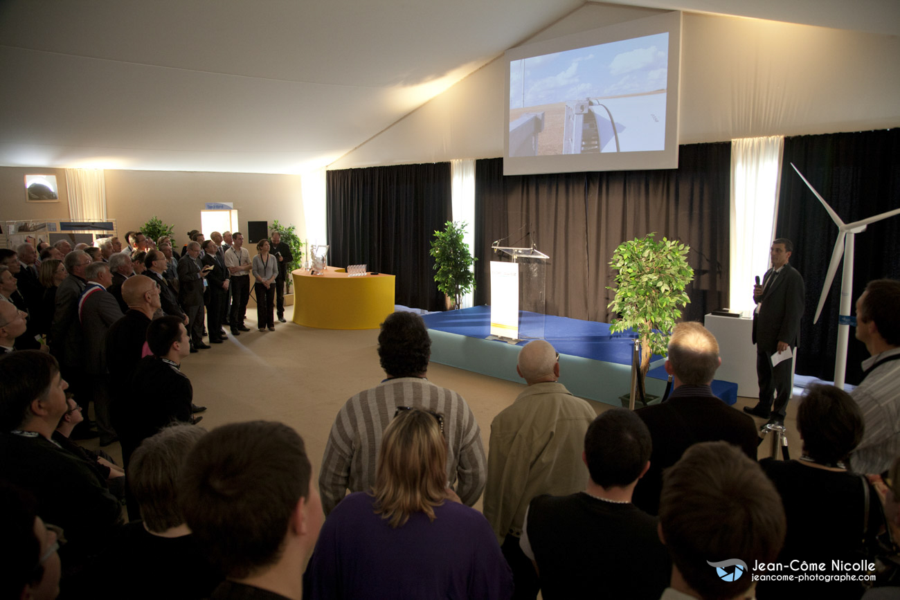 Reportage évènementiel et studio photocall et exposition évènementielle pour inauguration pour Eole Génération, maitre d'oeuvre sur parcs éoliens