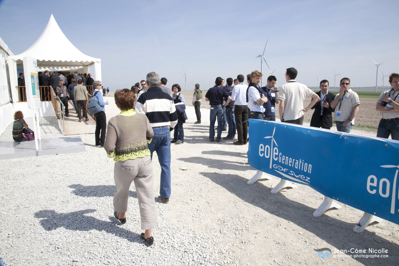 Reportage évènementiel et studio photocall et exposition évènementielle pour inauguration pour Eole Génération, maitre d'oeuvre sur parcs éoliens