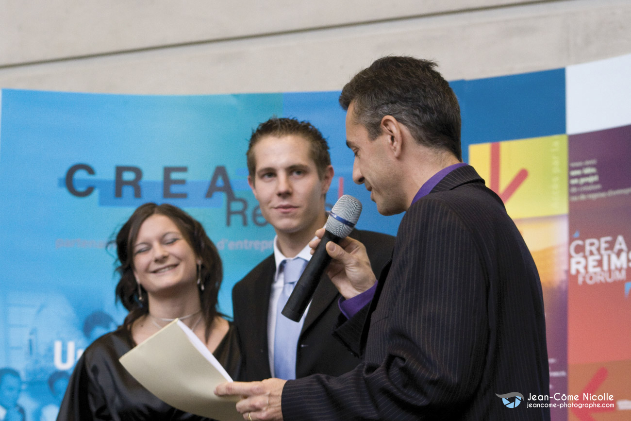 Reportage évènementiel sur la remise des prix du concours de création d'entreprise pour les Boutiques de Gestion, accompagnement de créateurs d'entreprise