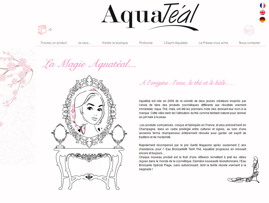 site internet aquateal réalisé par creativemagmastudio.com