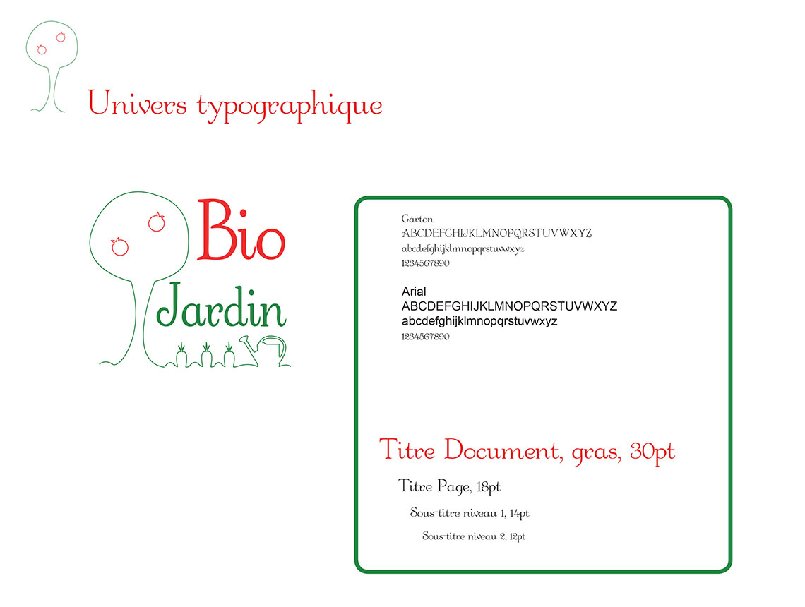 recherche typographique pour jardin bio conçu et réalisé par creativemagmastudio.com